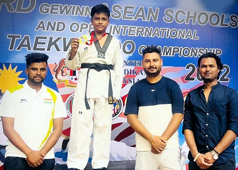 अन्तर्राष्ट्रीय ताइक्वाण्डो चैम्पियनशिप में सी.एम.एस. छात्र ने जीता गोल्ड मैडल