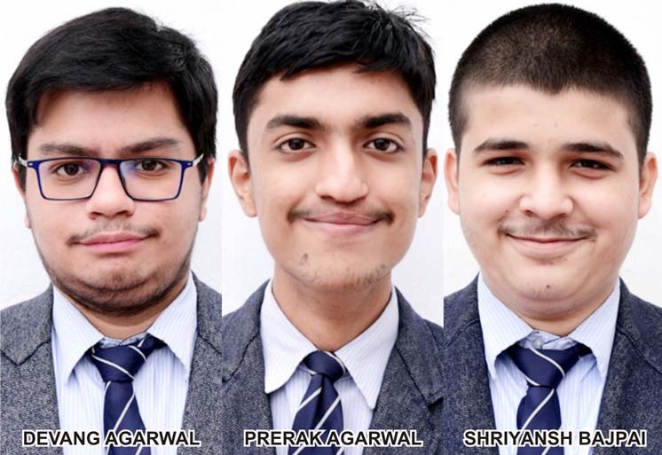 भारत सरकार द्वारा सी.एम.एस. के तीन छात्रों को चार-चार लाख रूपये की स्कॉलरशिप