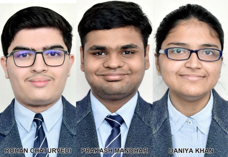 भारत सरकार द्वारा सी.एम.एस. के तीन छात्रों को चार-चार लाख रूपये की स्कॉलरशिप