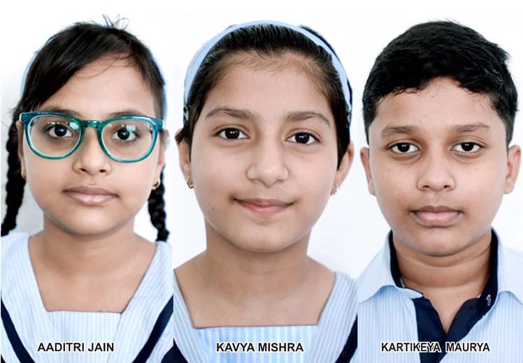 CMS छात्रा आदित्रि को गोल्ड मेडल,काव्या मिश्रा व कार्तिकेय मौर्या को मेडल ऑफ डिस्टिंशन का खिताब