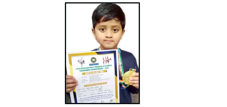 ताइक्वाण्डो चैम्पियनशिप में सी.एम.एस. छात्र को गोल्ड मेडल ताइक्वाण्डो चैम्पियनशिप में सी.एम.एस. छात्र को गोल्ड मेडल