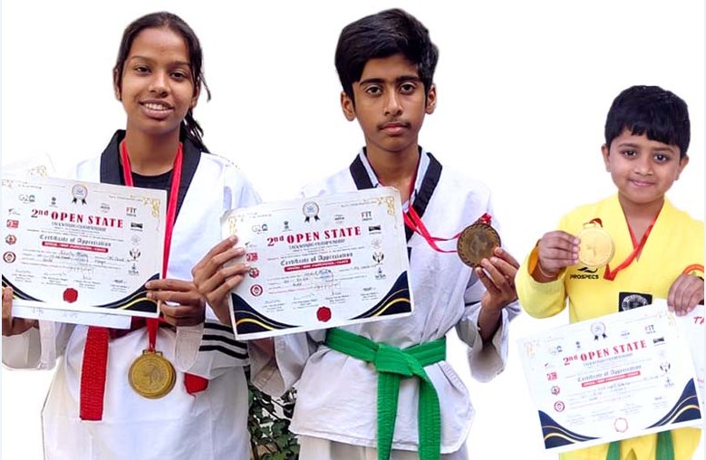 ताईक्वाण्डो चैम्पियनशिप में सी.एम.एस. छात्रों ने जीते चार गोल्ड मेडल