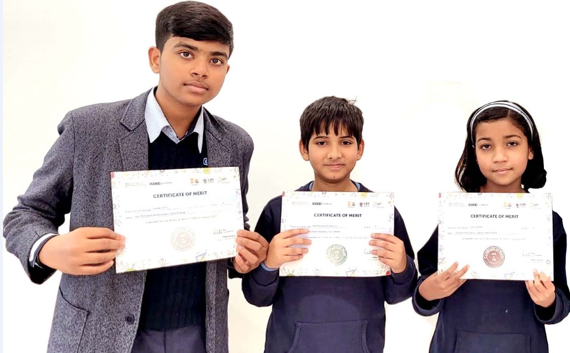 ग्रीन ओलम्पियाड में उत्कृष्ट प्रदर्शन हेतु सी.एम.एस. छात्र सम्मानित