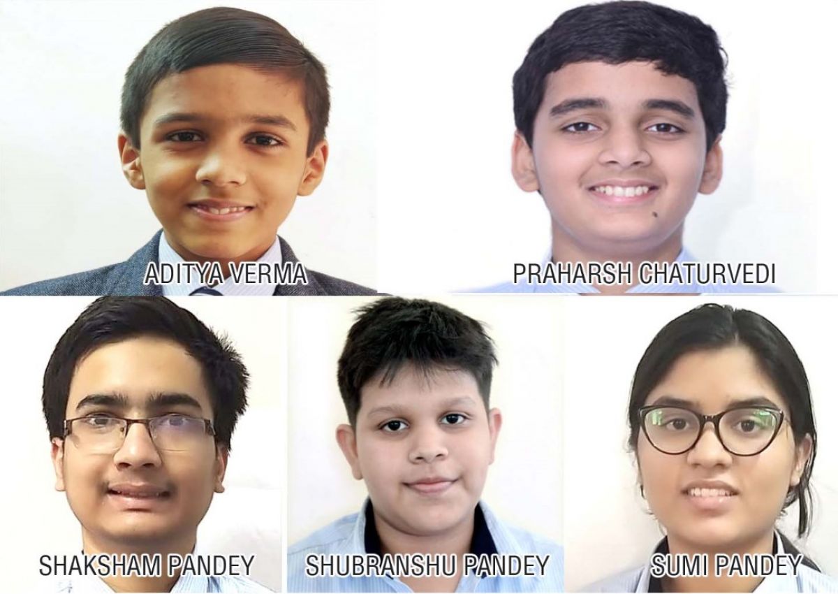 100 परसेन्टाइल के साथ सी.एम.एस. के 5 छात्रों को विश्व में प्रथम रैंक 100 परसेन्टाइल के साथ सी.एम.एस. के 5 छात्रों को विश्व में प्रथम रैंक