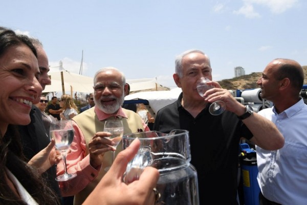इजरायल में पीएम मोदी ने नेतन्‍याहू से कहा मुझे पानी की जरूरत है