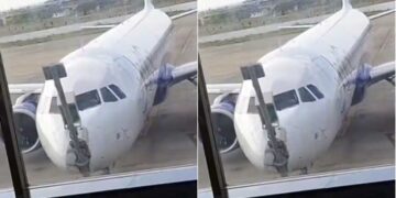 श्रीनगर एयरपोर्ट पर IndiGo Flight की Emergency! ब्रेक फेल होने से पार्किंग में पोल से टकराया विमान