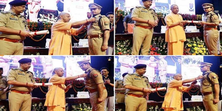 UP Police के 16 वीर जवानों को राष्ट्रपति वीरता पदक, शहीद इंस्पेक्टर सुनील कुमार की पत्नी भी सम्मानित